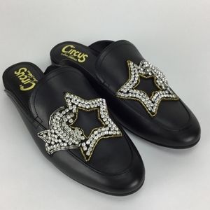 Circus by Sam Edelman Unisex-Adult Pelham Rhinestones Black Mules Size 7.5